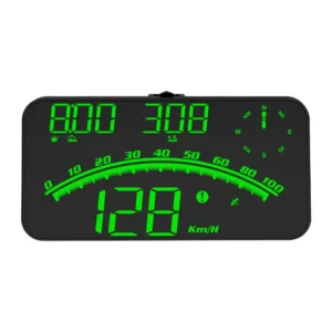 SX-TECH Universal Head GPS Speedometer HUD Digital Speed Display MPH/KM/H 3-Stage Speed Alarm Green Backlight All Vehicles RV