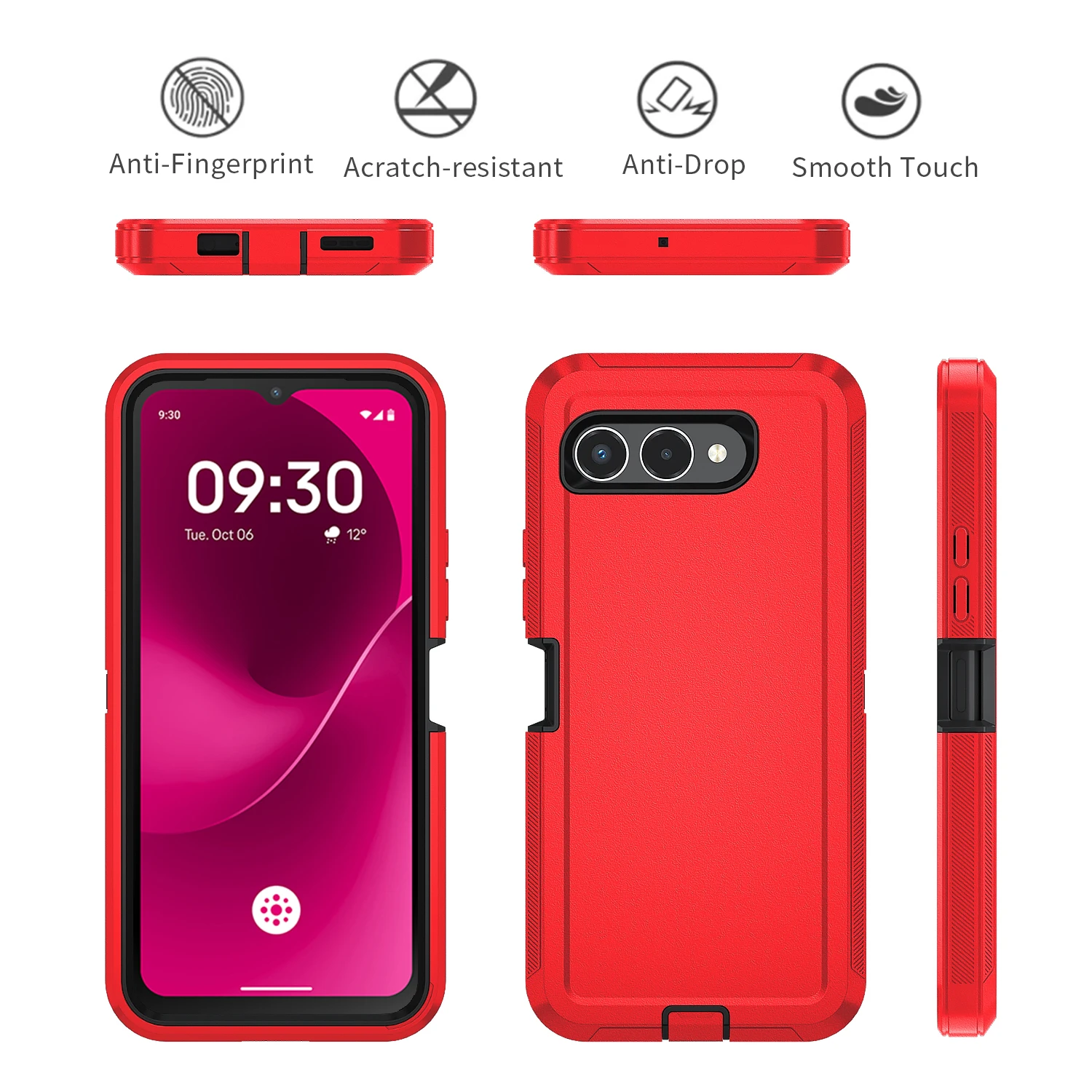 Heavy Duty Holster case for T-Mobile Revvl 8 Rugged Belt Clip Defender case Pack of 50 - Image 2