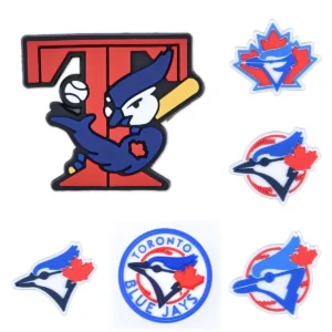 Trendy Toronto Blue Jays Baseball Shoe Charms for Clogs Fun Sports Style Shoe Decorations for Fans Game Day Outfits PVC Charms