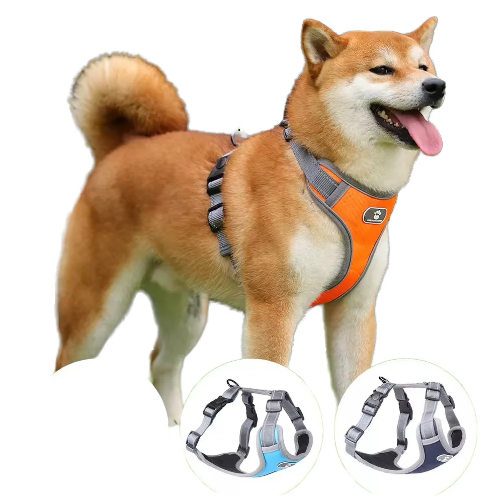 Joysing New Reflective Light Pet Harness Medium-Large Dog Vest With Back Strap for Traction XL Size Prevents Fierce Impact Pack of 10