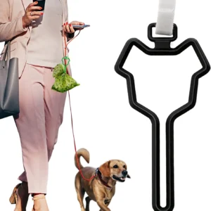 New Dog Poop Bag Holder Attaches Dog Waster Holder Clip Hands Free Poop Bag Dispenser for Walking Running Bicycle Accessory Pack of 2