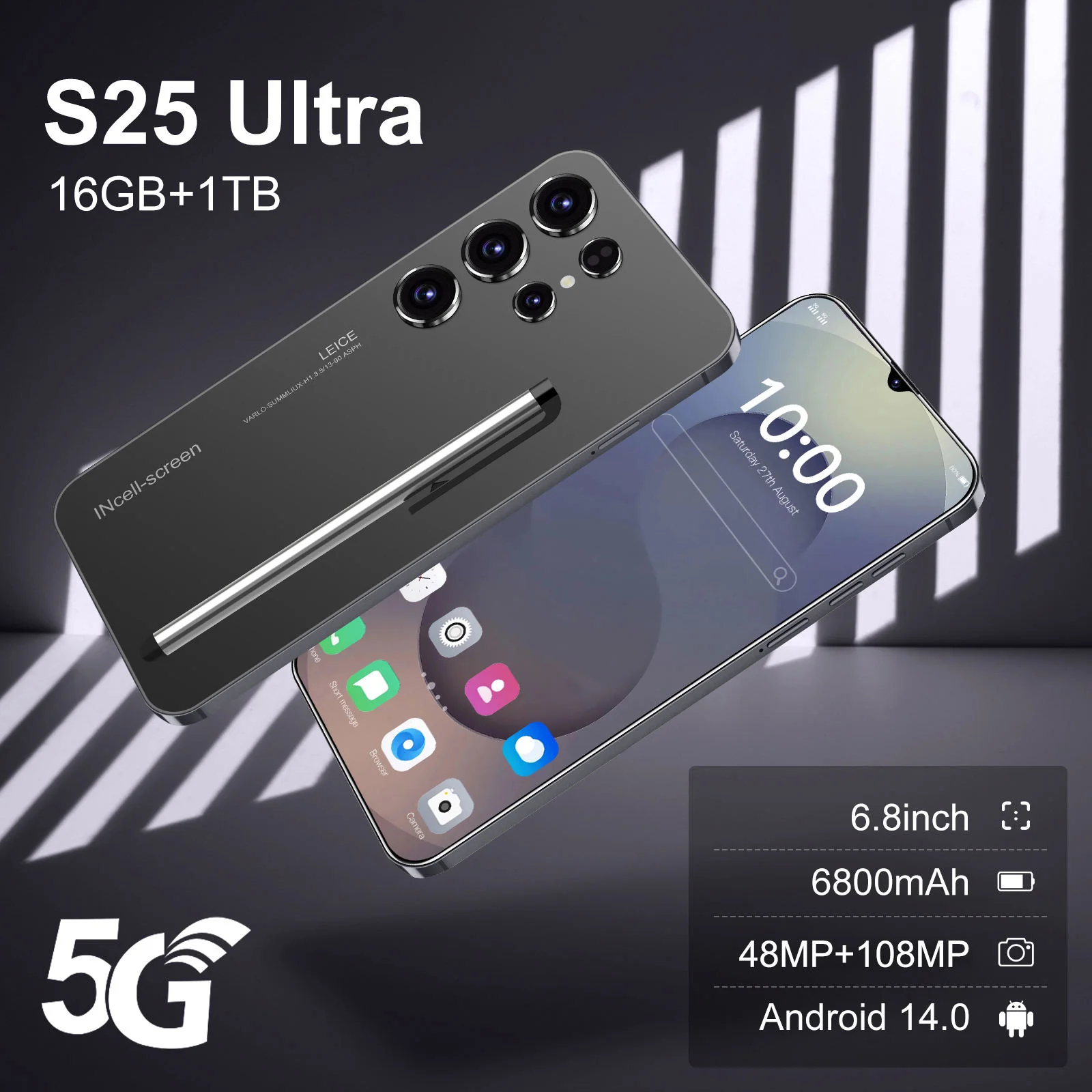 All-Rounder New 5G Smartphone S25 Ultra 5G 16+1TB Dual SIM Cellphone Gaming Mobile Phone - Image 4