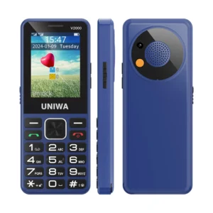 Unlocked UNIWA V2000 Big 1700mAh Battery SOS Button 4G Volte Candy Bar Phone With Strong Flashlight Pack of 20