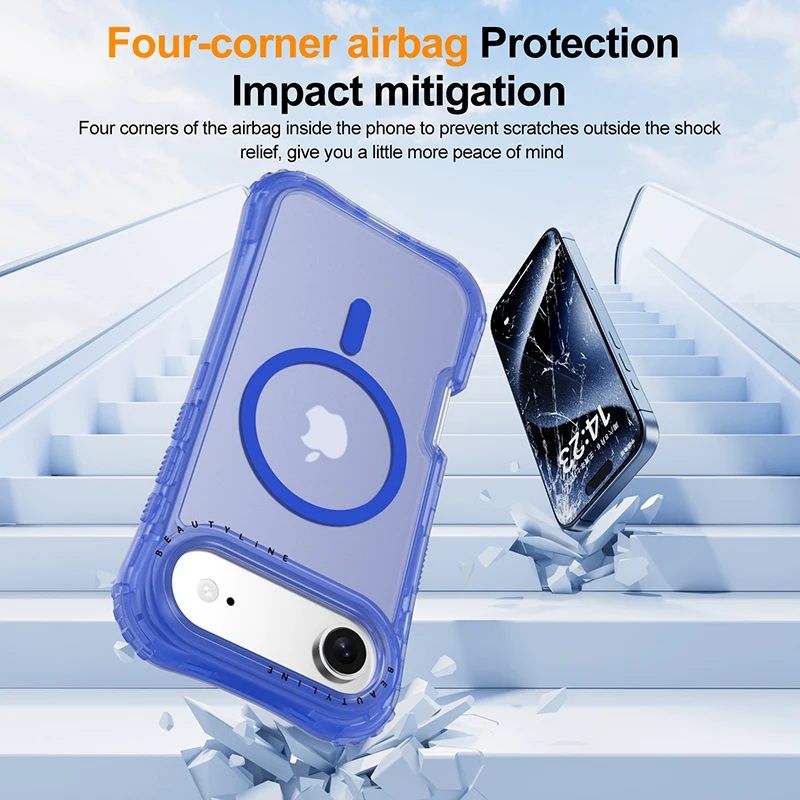 Beautyline 3 in 1 Magnetic Custom Fashion 360 Magnet Wholesale Mobile Cell case Covers Case for iphone 17 air Pack of 50 - Image 3