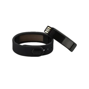 Smart Digital Fitness Tracker GPS Wristband Pedometer LED Display Wireless Charging Eco Friendly Vibrating Alarm Clock Pack of 2