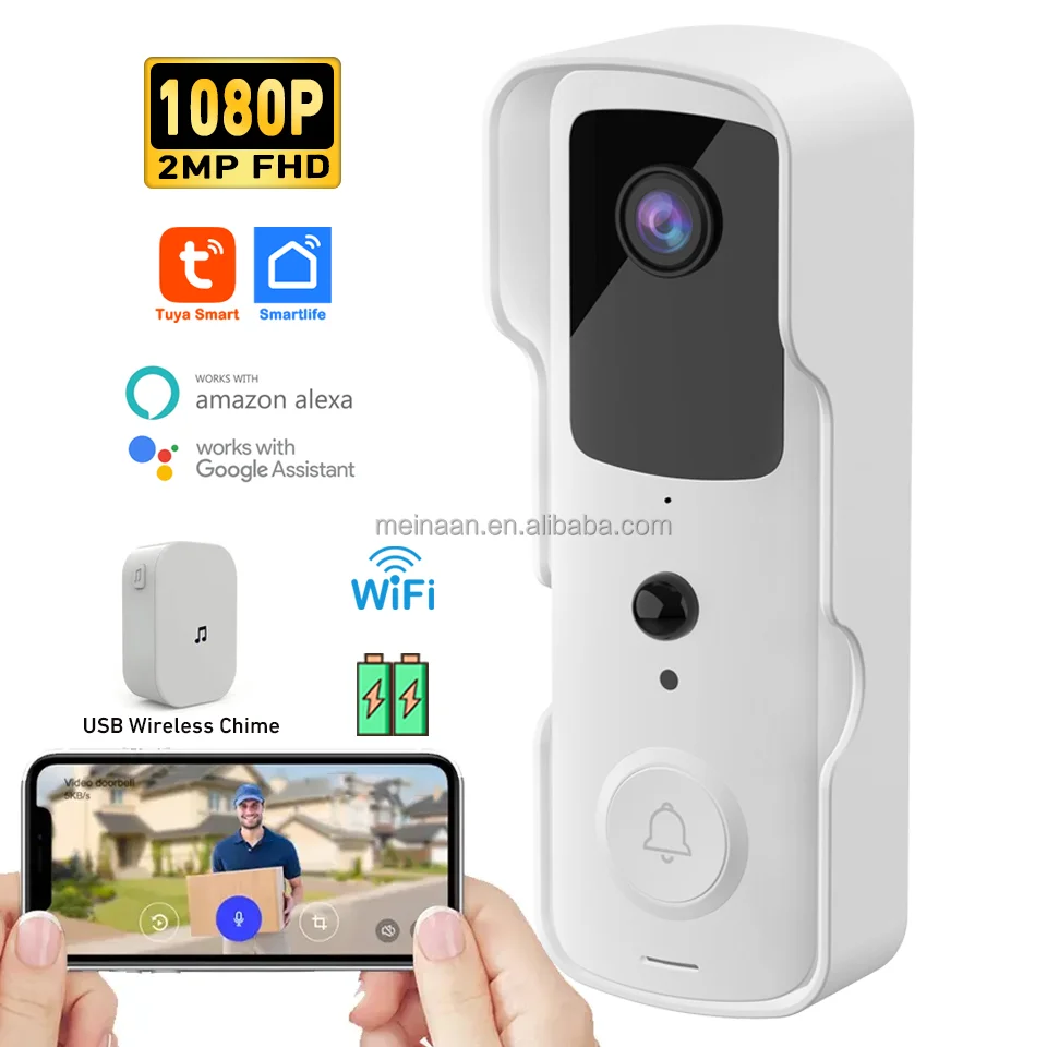 2MP Tuya Smartlife WiFi CCTV Intercom Doorbell Home Security Ring Door Bell Camera Smart Wireless WiFi Video Doorbell