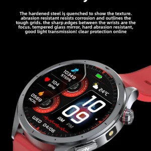 New ET472 Smart Watch Bluetooth Call Physical Examination ECG PPG Blood Oxygen Sleep Health Monitoring Class I Metal Silicone CE Pack of 5