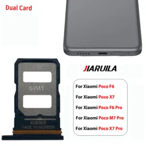 Wholesale Sim Card Tray for Xiaomi Poco F6 M7 X7 Pro Durable Precise Memory Tray Tiroir Sim Drawer Holder Chip Phone Spare Parts Pack of 10