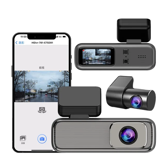 Real 2K 1.47Inch IPS Screen WIFI DVR Dual Lens Car Black Box Dash Cam 150 Wide Angle Rear Camera 1K 2.4G/5G 1080P Video Recorder