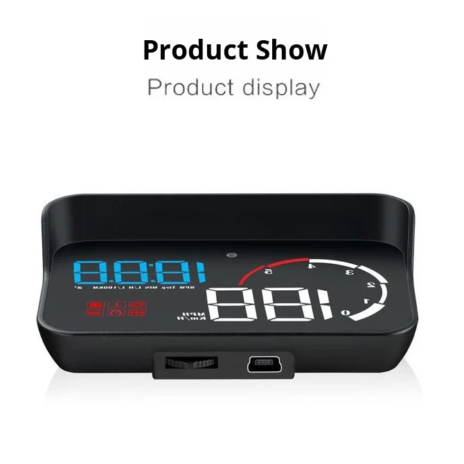 M10 Direct Factory Sale Car HUD Head-Up Display Yellow White Projection Speed Water Temperature Voltage Meter OBD2 Compliant - Image 4