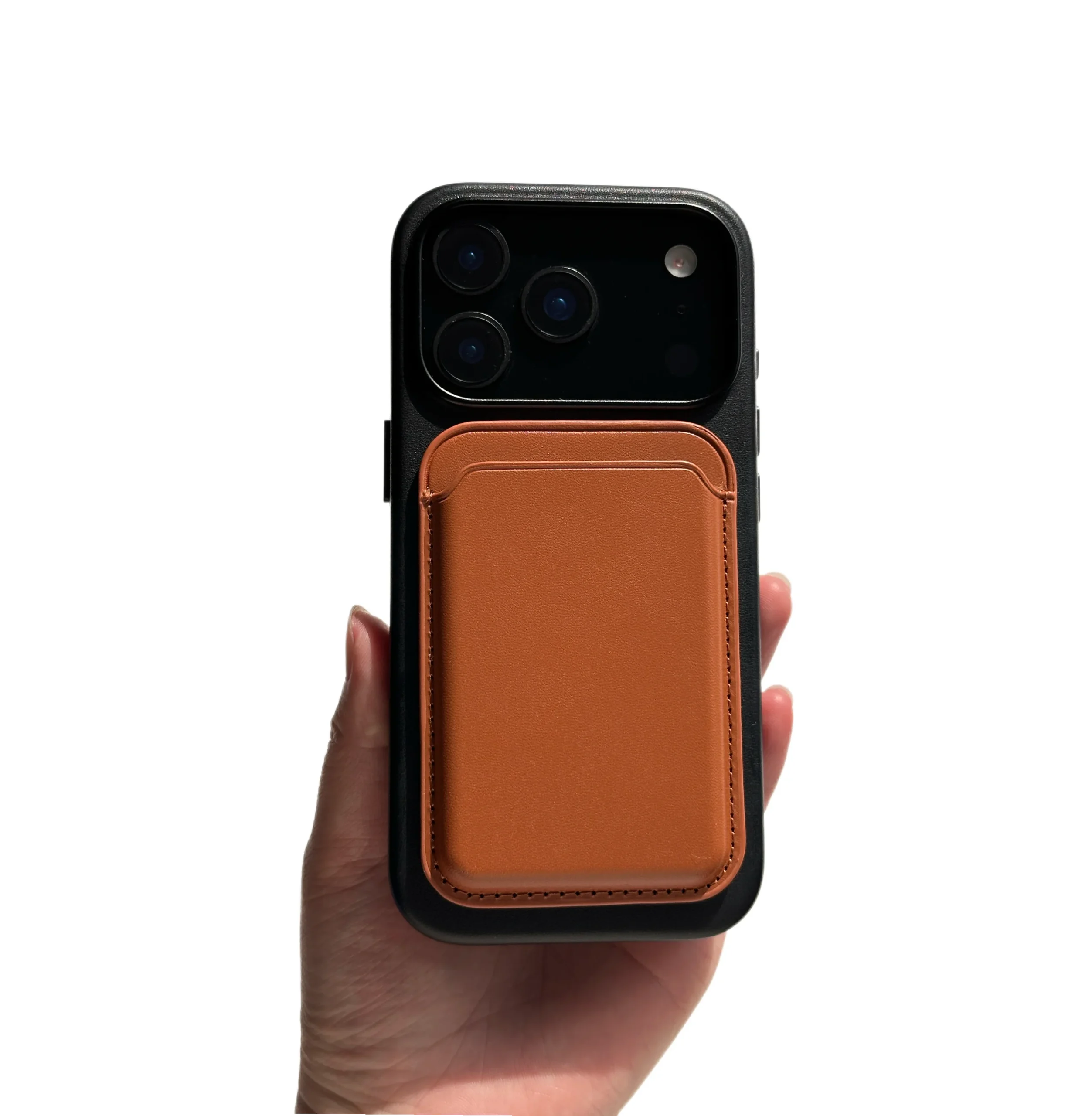 2025 Premium Vegan Leather Card Holders for iPhone Mobile Credit Card Holder Magnetic Leather Wallet for iPhone 17 Pro Max - Image 2