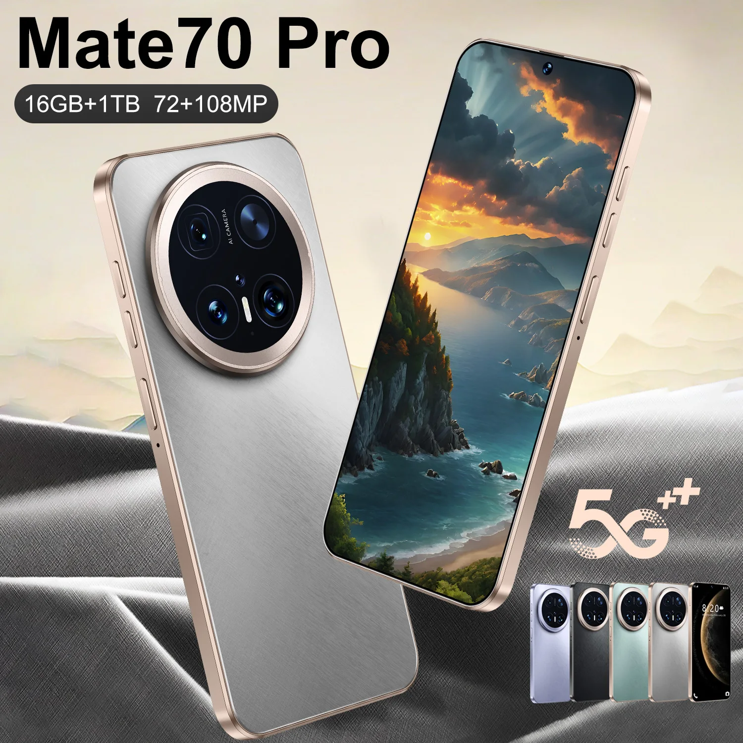 for Huawei Mate 70 Pro 5G Smartphone 16GB+1TB Android 14 7.3inch HD Facial Recognition Dual Card 100W Spanish Global - Image 3