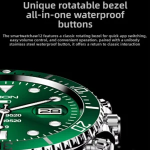 Best-selling New Model AW12 Electric Bluetooth Calling Smart Watch Rotation Feature Music/heart Rate/blood Pressure Detection Pack of 2