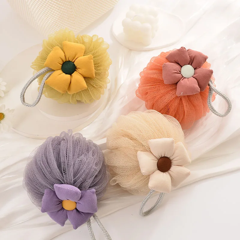 Bath Ball Soft Anti Scattering Colored Bath Flower Loofah Sponge Bath Products Body Scrubber Exfoliating Sponge - Image 4