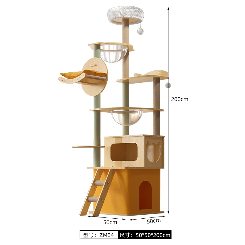 Wholesale New Design Shijiazhuang Cat Tree with Litter Box Enclosure Tree for Cats with Scrapers and Bed Pack of 30 - Image 4