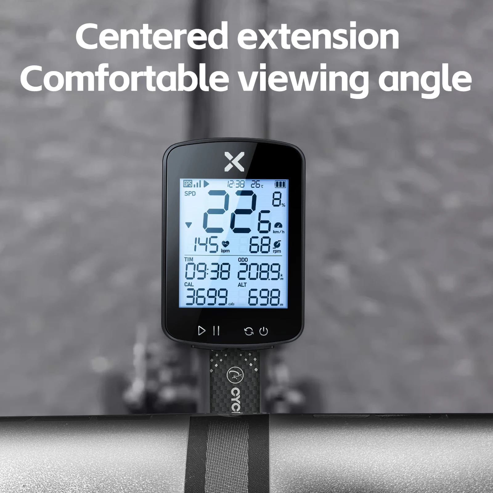 Cyclami Bike Stand Carbon Fiber Integrated Bike Computer Mount - Handlebar Extension Bracket for Garmin, IGPSPORT, GoPro E-bike Pack of 5 - Image 4