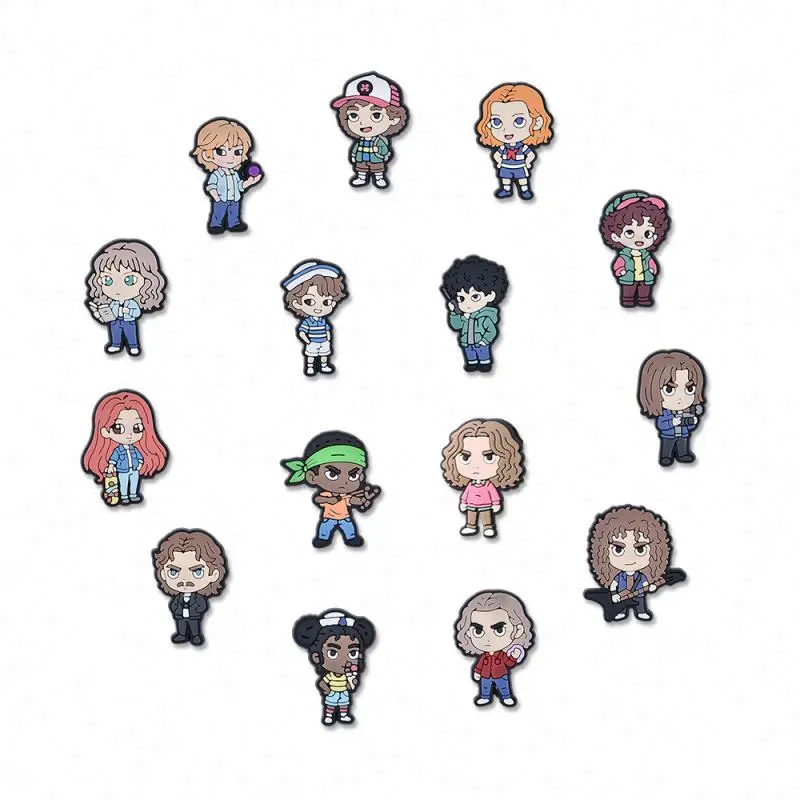 Clog Charms Stranger Things the Classic of Mountains and Rivers Wholesale PVC Designer Shoes Charms - Image 2