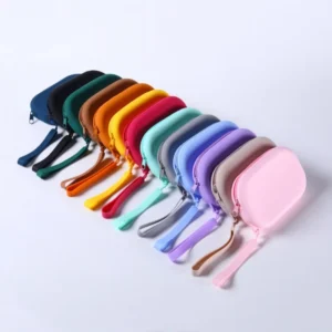 Cross-Border Eco-Friendly Silicone Mini Bag New Product Small Jewelry Storage Zipper for Children's Coin Purse Data Pack of 2