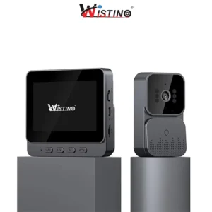 Wistino Two Way Audio Door Bell Camera 1080p Night Vision Battery Plug and Play Smart Video Intercom System