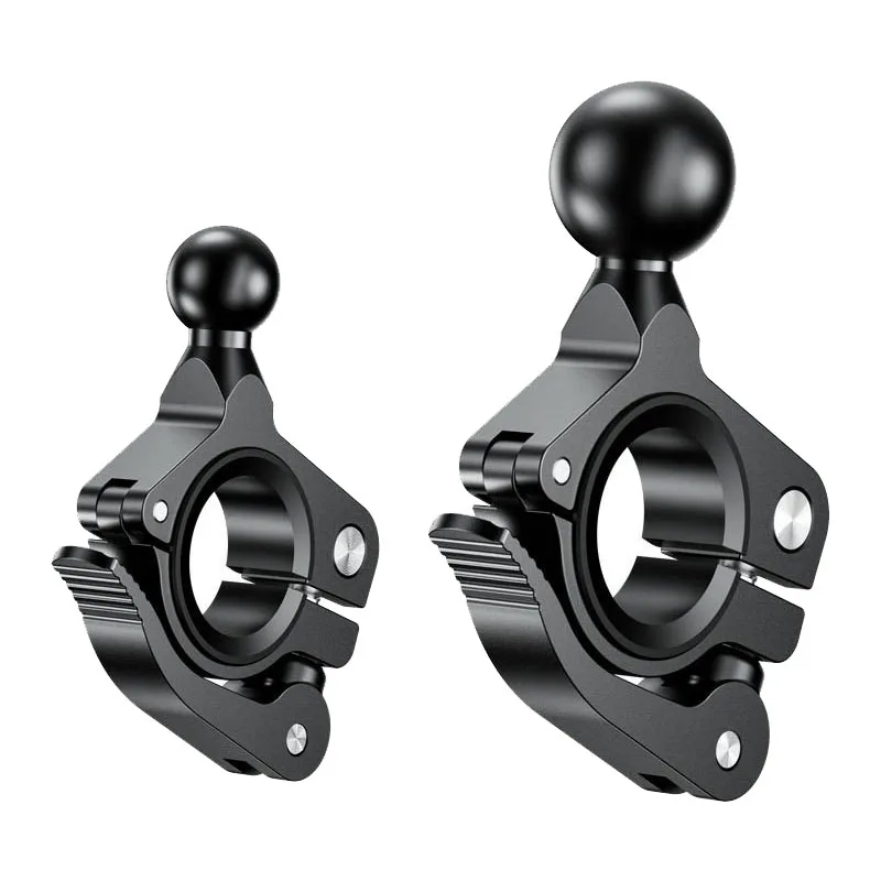 Quick Release 17mm 1 Inch Aluminum Alloy Ball Solid Handlebar Clamp Mount Base for Bike Phone Holder with for Ram Mounts