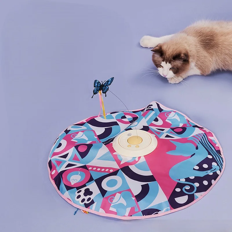 Smart Automatic Rotation Cat Toys Electric Spinning Turntable Cat Stick Long-Life Motor Motion-Activated Rechargeable Hide Seek - Image 3