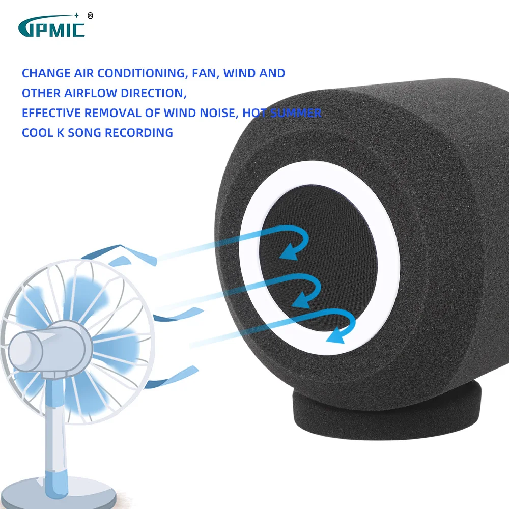 Small Live Karaoke Recording Equipment Microphone Soundproof Cover Windproof Noise Reduction Dynamic Microphone Sponge Cover - Image 3