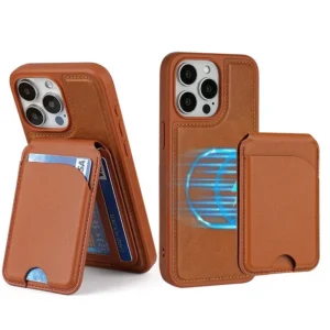 Phone Wallet Back Phone Mobile Cover Magnetic Leather Wallets case 16 15 14 for apple Wallet for iphone 17 Pack of 10