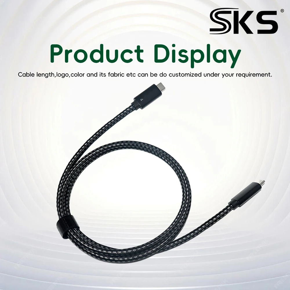 Type-C USB 4 Cable 1M 5A Fast Charging 40Gbps 8K Projection 100W PD Premium Braided Pure Copper ROSH Certified Computer - Image 3