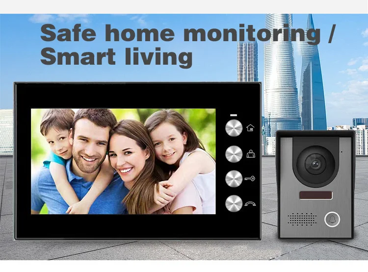 Newest 4Wires 7Inch 1 to 1 Villa Handfree Home Video Door Phone - Image 4