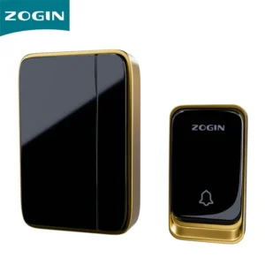 Creative Design Village Coffee Shop Apartment UA EU UK AU Plug Receiver Ip44 Waterproof Wireless Battery-Free Button Door Bell