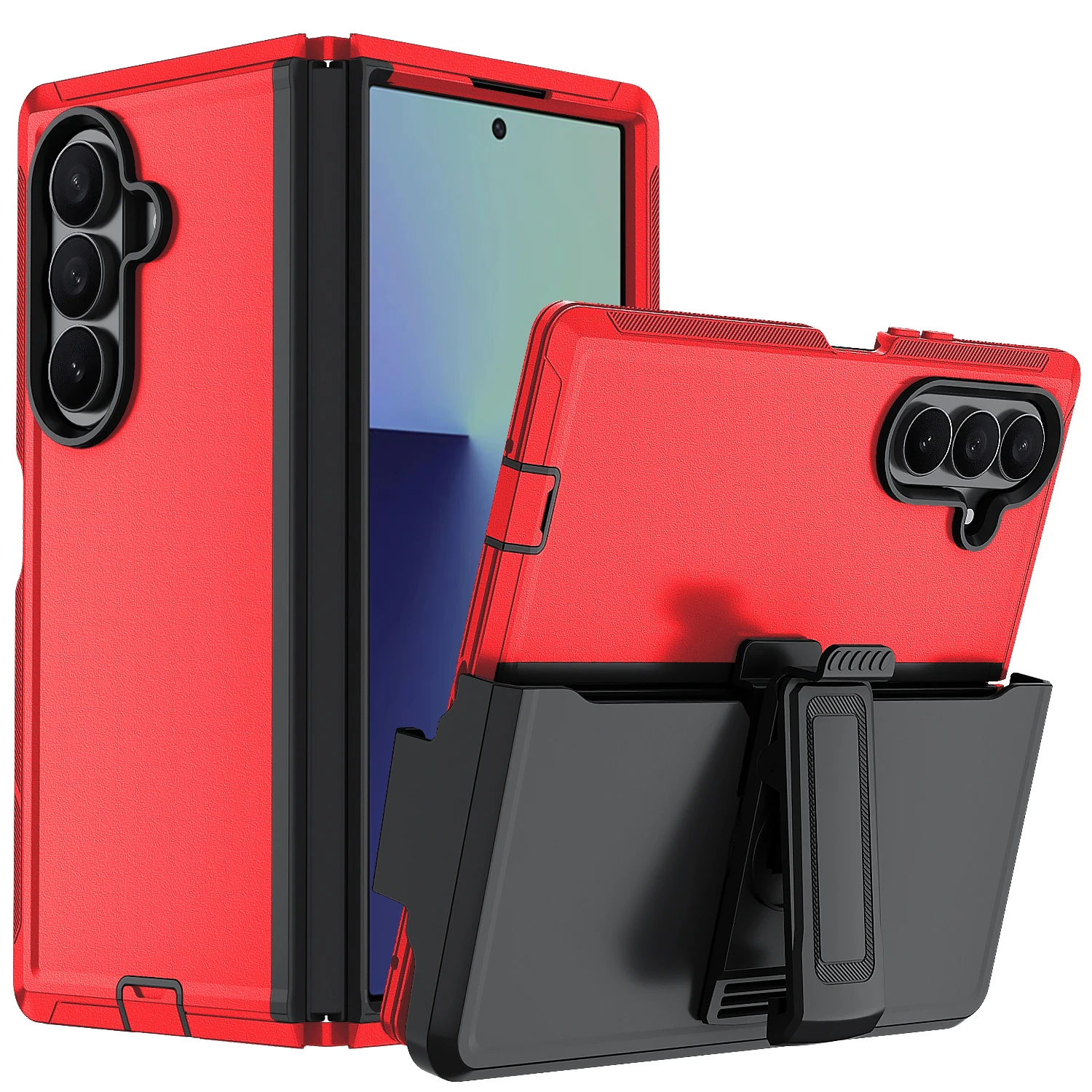 Heavy Duty Holster case for Samsung Z Fold 7 Rugged Belt Clip Defender case Pack of 50