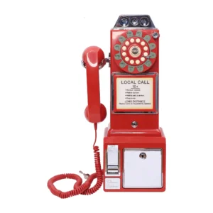 Retro Style Multi-Functional Audio Guestbook Recording Phonograph ABS Corded Telephones for Wedding and Party Wedding Blessing