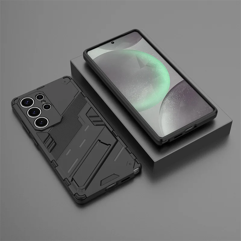 For Samsung S25 Ultra 5G Case Armor Shockproof Phone Cases for Galaxy S26 Ultra S26 Plus A06 Magnetic Holder Stand Back Cover Pack of 10 - Image 4