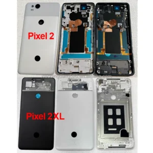 Pixel 2 Mobile Phone Top Back Cover Glass Rear Door With Camera Lens Replacement Housing Pixel 2XL Battery Back Cover for Google Pack of 2