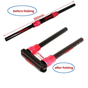 Folding Handle Bar Bike MTB Alloy 30mm 90 Degree Fold Aluminium Kick Stunt Scooter Electric Bicycle Handlebar 590mm Pack of 2