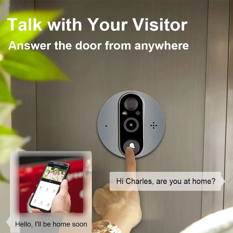 Smart Life APP 3MP 2K Intelligent PIR Visual Intercom Door Bell Cam Phone Wifi Smart Wireless Video Doorbell Camera With Monitor - Image 2