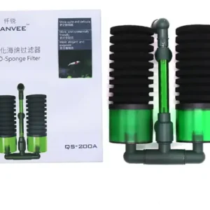 QANVEE QS-100A/200A 100/200 Double Head Aquarium Sponge Filter for Aquarium Replacement Sponge