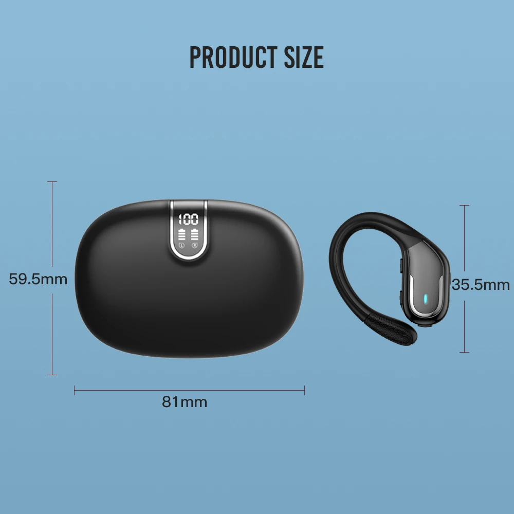 High Quality In-Ear Wireless TWs Headset Charging Case Newest Earphone Accessory for Phone Digital Display Battery Indicator JL Pack of 2 - Image 2