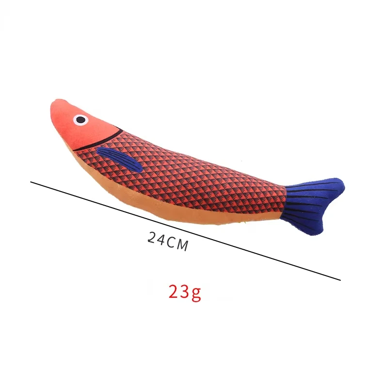 Pet Supplies Toys for Pets Fish Soft Durable Interactive Cat Kicker Toys Fish Shape Catnip Chewing Interactive Movement Toy Pack of 2 - Image 4