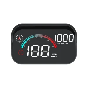 GPS Digital Projector Speedometer LCD Compass Head-Up Display Travel Distance Altitude Overspeed Alarm for All Cars OBD2 Feature