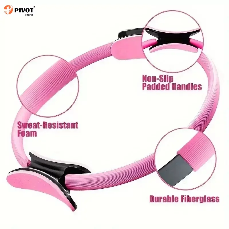 Yoga Pilates 5 PCS Set Pilates Circle Hip Belt Yoga Ball Pilates Magic Ring Set for Stretch Exercise Fitness Workout - Image 3
