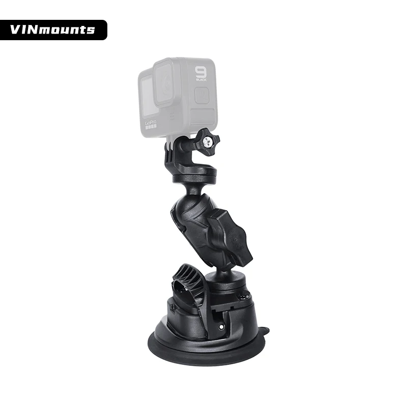 360-Degree Rotation 1inch Ball Head with 6/9/17cm Arm Car Window Windshield Suction Cup Mount for Action Camera for Go Pro DJI - Image 2