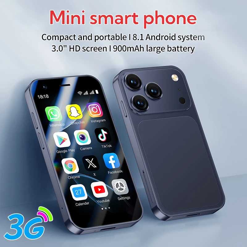 New A17 Mini Stylish Mini Body 3.0'' Screen 4+64GB 3G Global Version Smartphone Dual Sim Card Mobile Phone Cellphone - Image 2