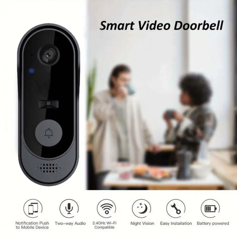 Tuya App Waterproof WiFi 480P HD Video Door Phone Smart Ring Camera Doorbell with Chime Battery Powered - Image 3