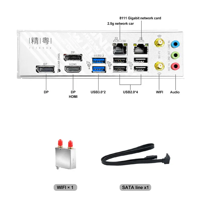 JGINYUE B760I Snow Dream D4 Motherboard DDR4 ITX PC Motherboard Supports 12th 13th Generation Platform Processors - Image 2