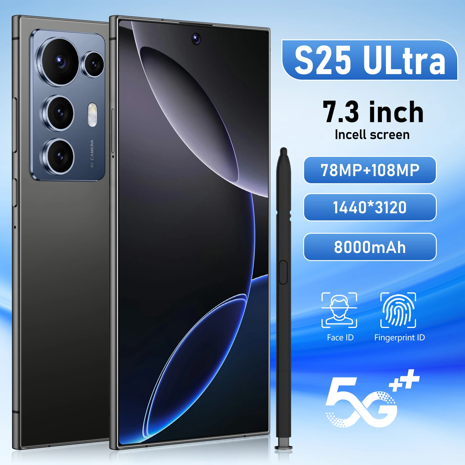 Trending Phones S25 U Smartphones 16gb+1tb 5g Dual Sim Cellphone Mobile Phone