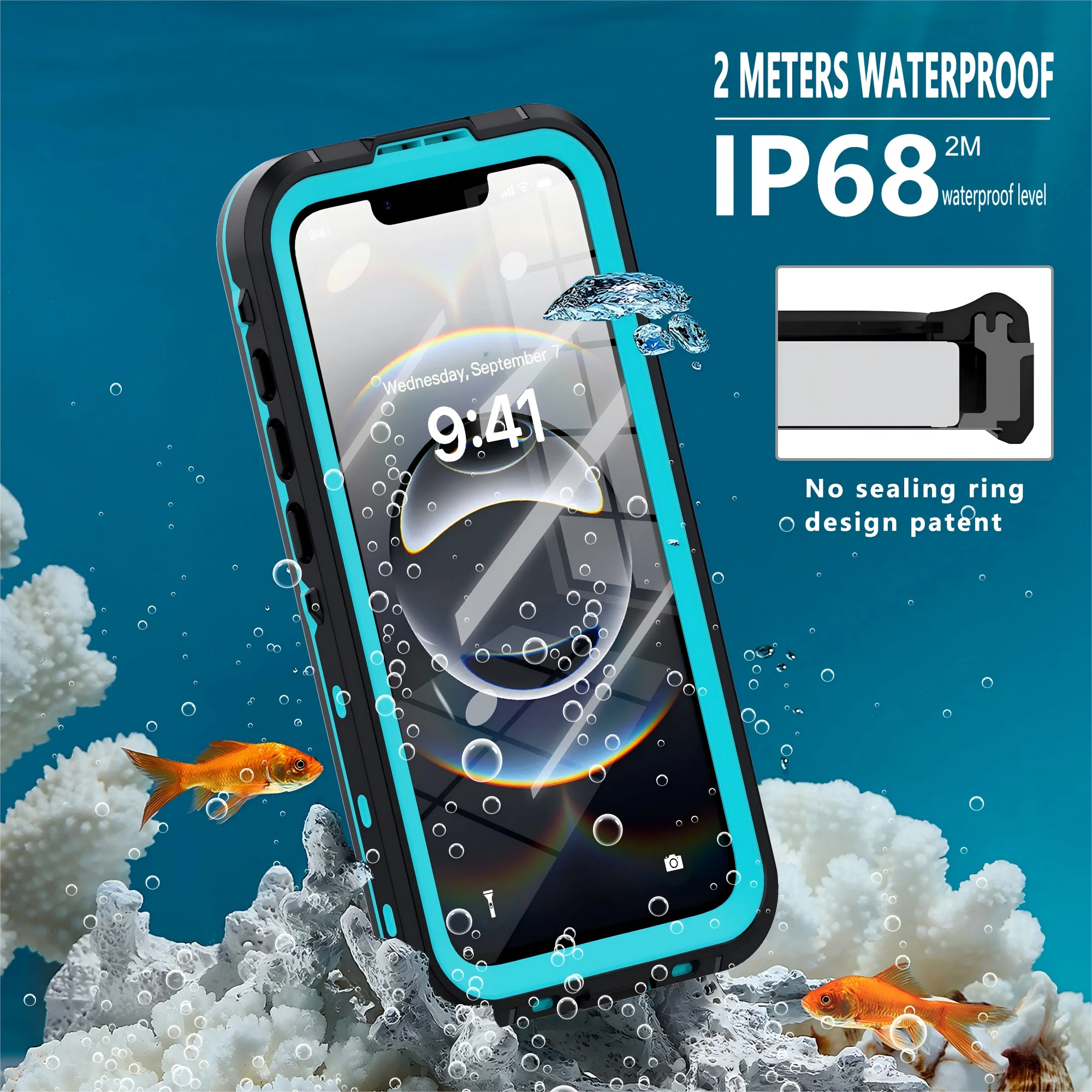 Fashion Sport Clear Back Waterproof TPU+PC 360 Full Body Case Magnetic Slim Lightweight Anti-Slip for 16e - Image 2