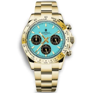 Customized Logo NH35 Automatic Mechanical Movement with Stopwatch Function Luxurious Swiss Quality Watch for Men