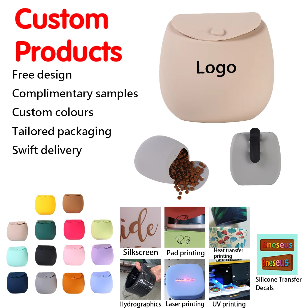 Factory Wholesale OEM Brand Silicone Dog Training Waist Bag-Portable Treat Pouch Made in Dongguan Pet Supplies