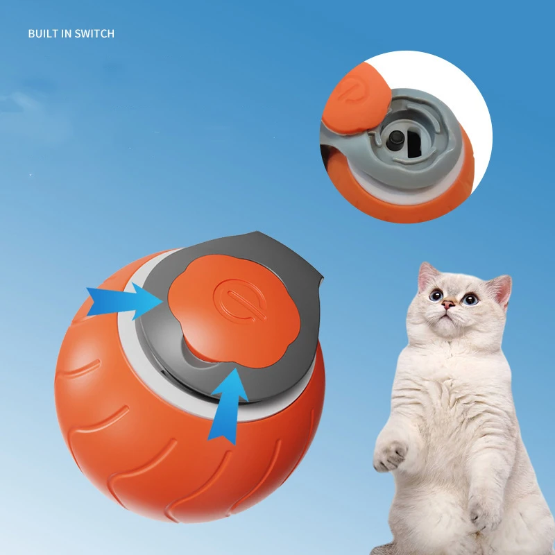 Electric Smart Cat Ball Pet Training Game Rolling Smart Cat Ball Training Self-moving Cat Playing Indoor Interactive Pet Toys Pack of 5 - Image 3